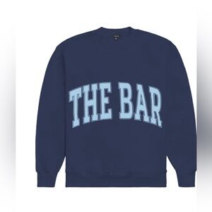 The Bar Varsity Sweatshirt Crewneck Navy Blue